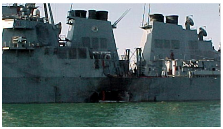 USS Cole after bombing
