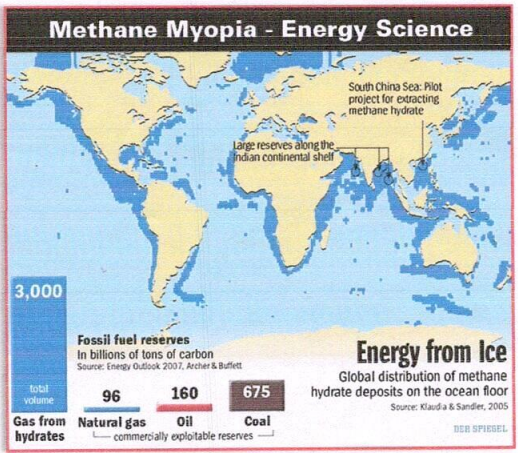 Methane Hydrate Reserves Map